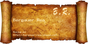 Bergauer Rea névjegykártya